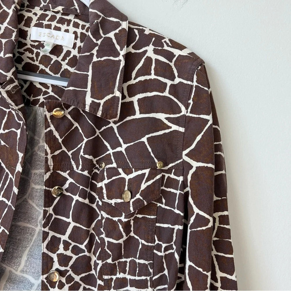 Escada Animal Print Cotton Denim Jacket - Picture 2 of 7